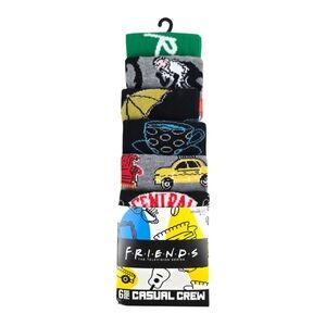 FRIENDS TV Show Casual Crew Socks - Men/Womens Novelty Socks, 6pairs, HYP
